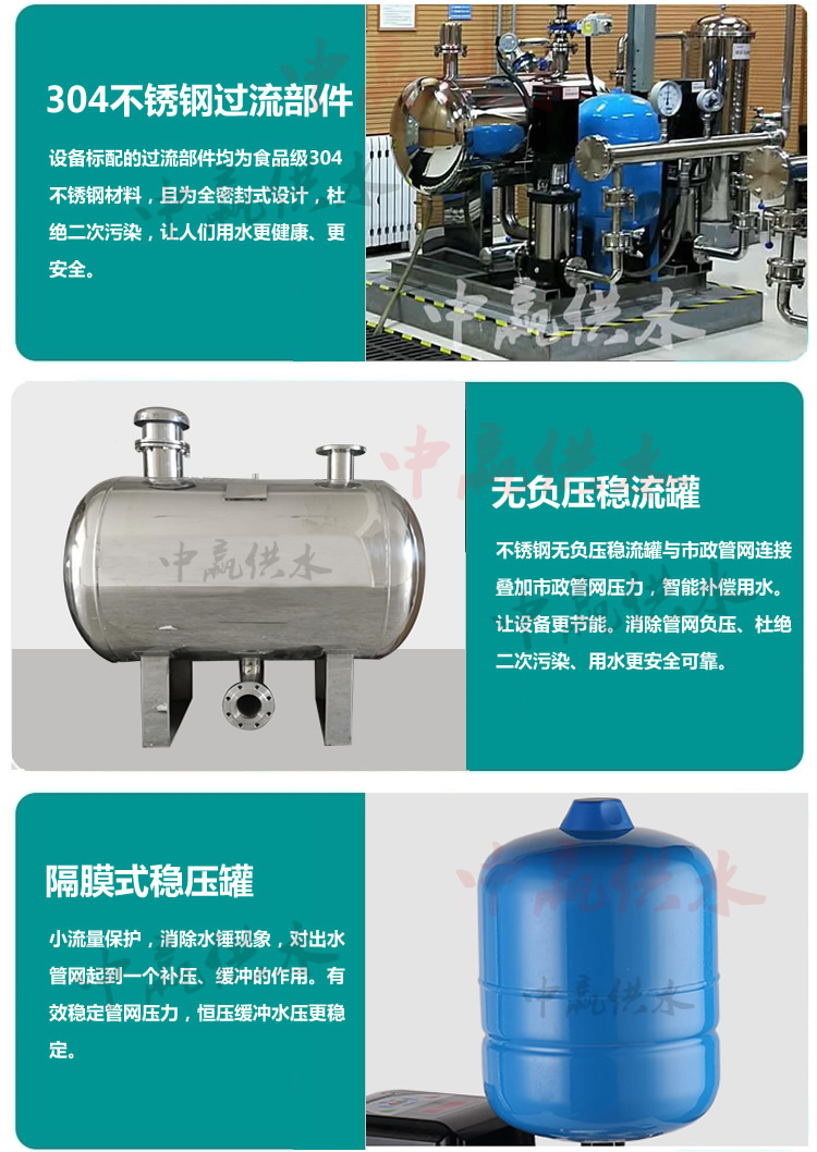 成套無負(fù)壓供水設(shè)備特點