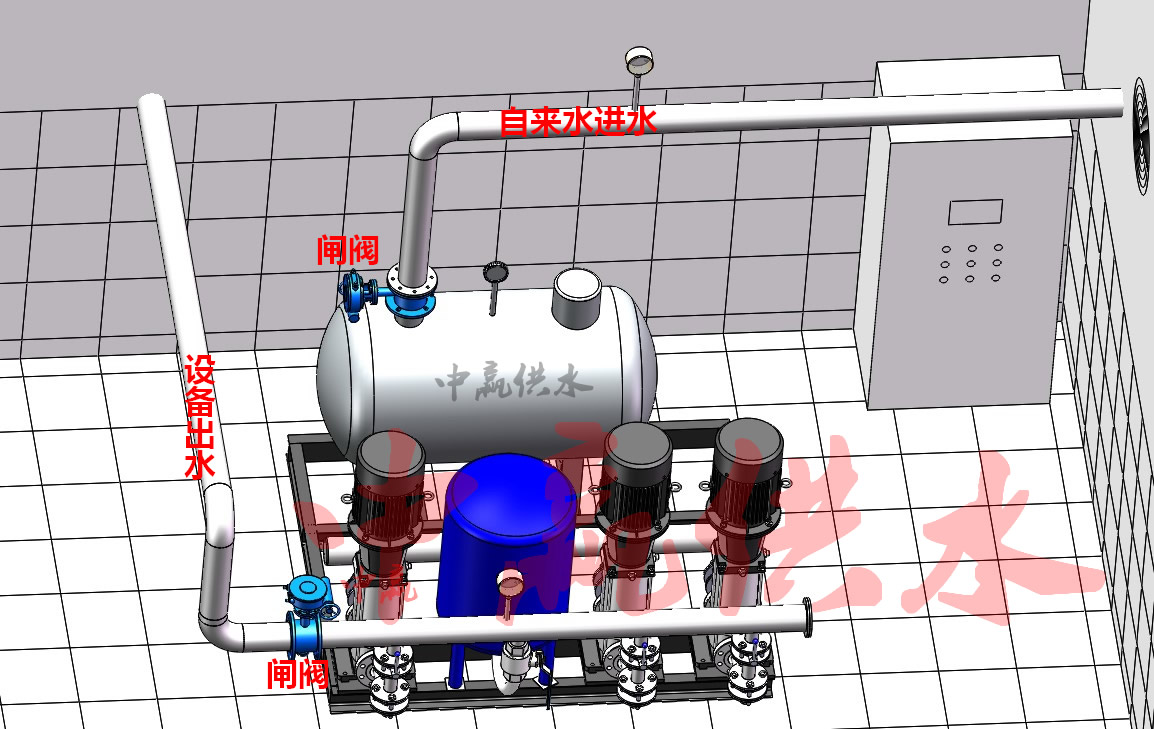 無負壓供水設備安裝示意圖